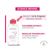 Bioderma Sensibio H2O Micellar Water Sensitive Skin Makeup Remover Pump Bottle